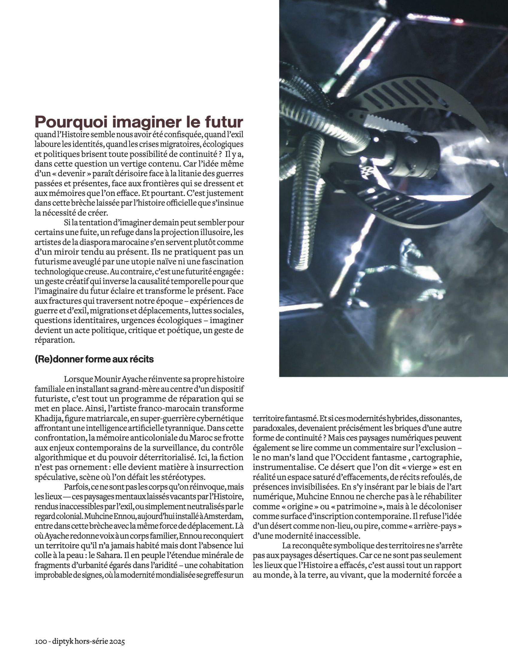 Quand le futur répare le passé, Al Mahjar, Diptyk hors-série, page 3