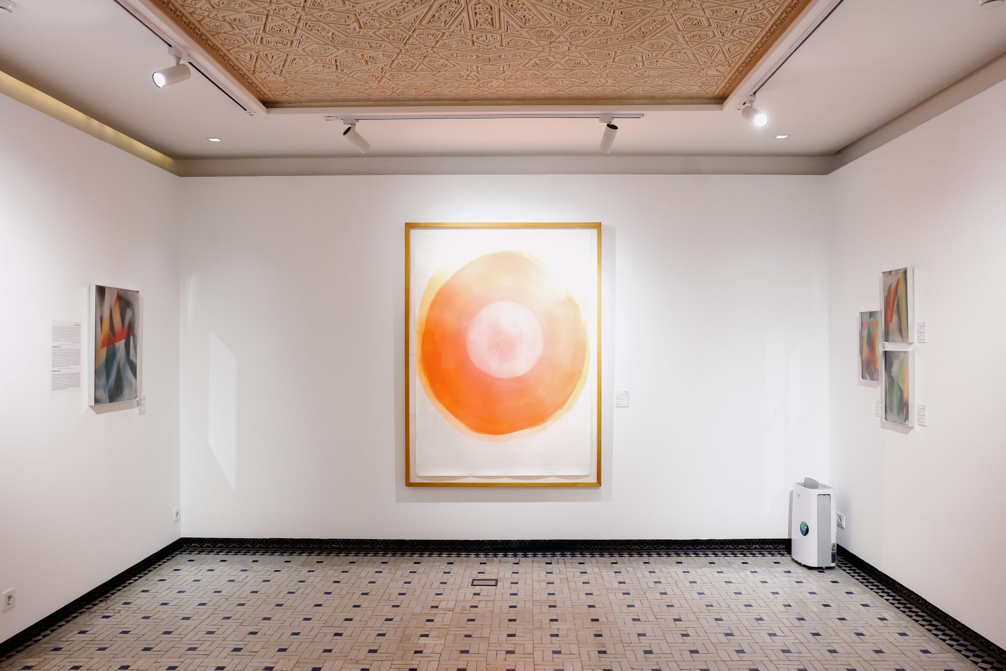 Mustapha Azeroual, works from the ACTIN’ series and Monade 17, installation view